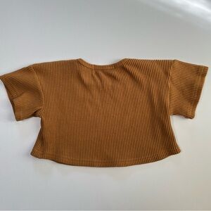 Roe + Cru Burnt Orange/Brown Crop Top 2T
